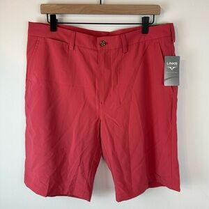 LINKS Edition Lightweight Coral Golf Shorts NWT 10” Inseam | Size 34